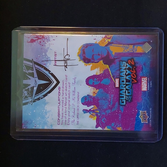 Upper Deck Gardians Of The Galaxy Vol 2 Groot Sketch 1/1 - Picture 2 of 2